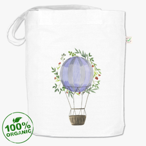 Сумка шоппер с принтом Воздушный шар в цветах