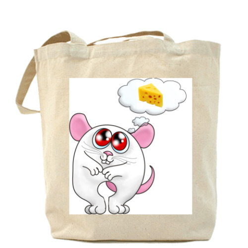 Сумка шоппер с принтом Сыру дай