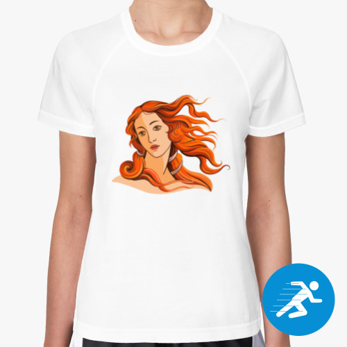 Женская спортивная футболка с принтом Рождение Венеры, Сандро Боттичелли