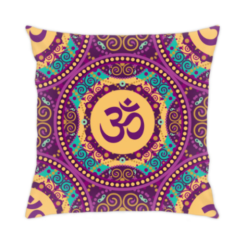 Подушка с принтом ом