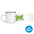 Кружка металлическая белая (круговая запечатка)