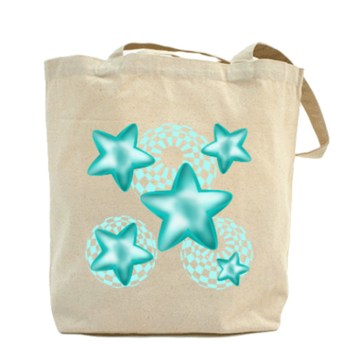 Сумка шоппер с принтом Мерцающие звезды