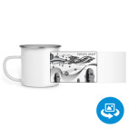 Кружка металлическая белая (круговая запечатка)