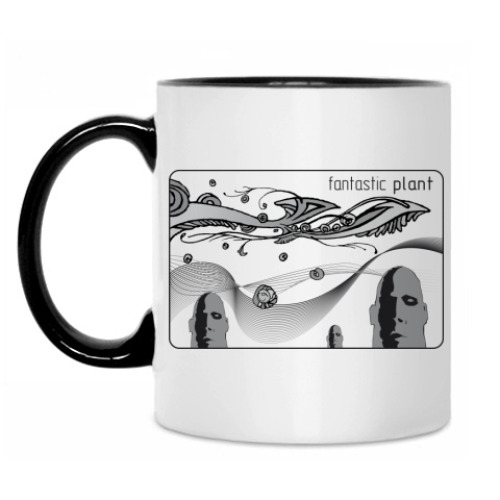 Кружка с принтом fantastic plant