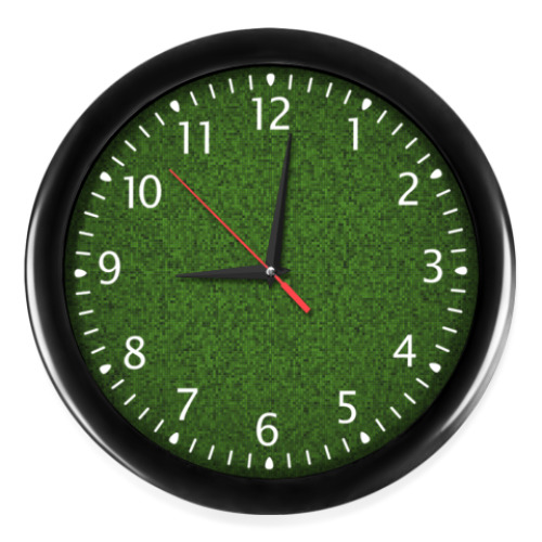 Часы с принтом Трава из пикселей