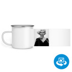 Кружка металлическая белая (круговая запечатка)