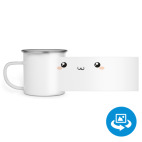 Кружка металлическая белая (круговая запечатка)