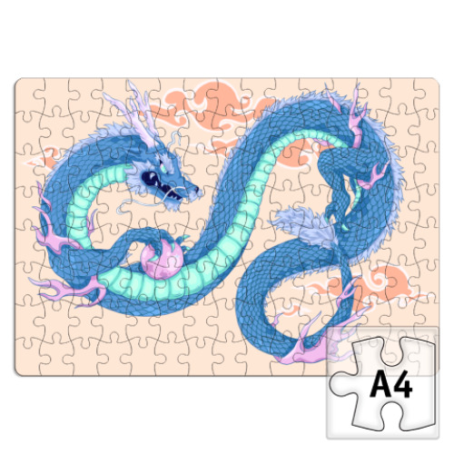 Пазл с принтом Китайский дракон