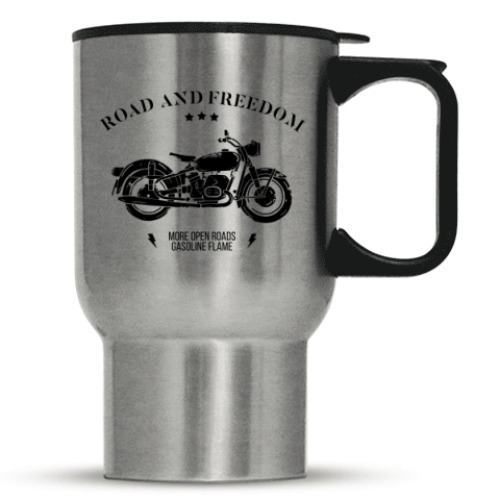 Кружка-термос с принтом Король дорог (мотоцикл)