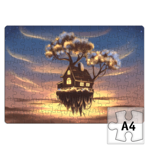 Пазл с принтом Летающий дом