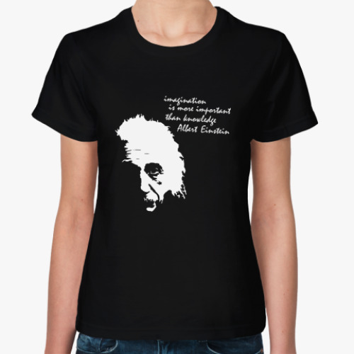 Женская футболка с принтом Эйнштейн
