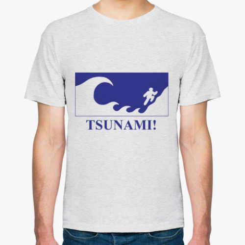 Футболка с принтом Цунами