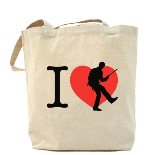 Сумка шоппер с принтом I Love House