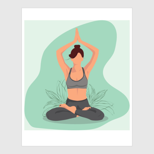 Постер с принтом девушка