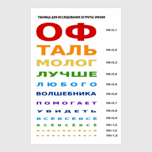 Постер с принтом Для окулиста