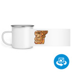 Кружка металлическая белая (круговая запечатка)