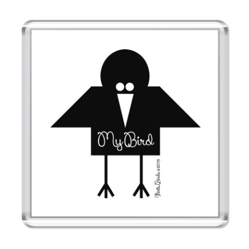 Магнит с принтом Моя птичка