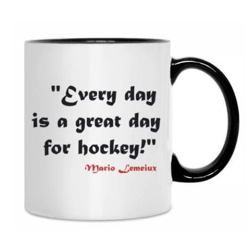 Кружка с принтом hockey in paradise