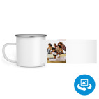 Кружка металлическая белая (круговая запечатка)