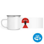 Кружка металлическая белая (круговая запечатка)