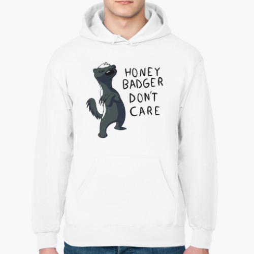 Толстовка худи с принтом Медоед