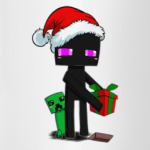 Эндермен из майнкрафта поздравляет с Новым Годом!