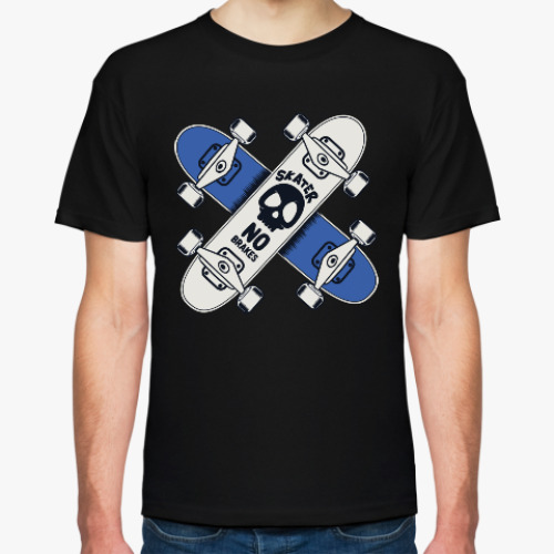 Футболка с принтом No Brakes Skate