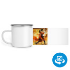 Кружка металлическая белая (круговая запечатка)