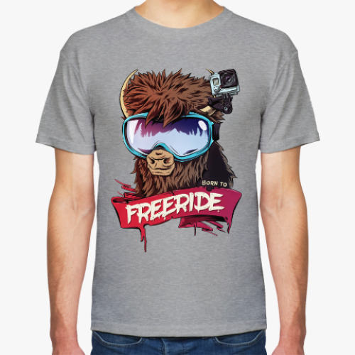 Футболка с принтом Born to freeride