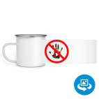 Кружка металлическая белая (круговая запечатка)