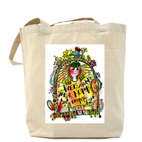 Сумка шоппер с принтом Лубок