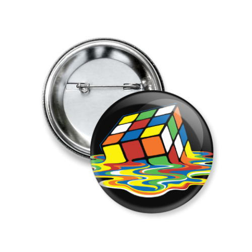 Значок 37мм с принтом Шелдон 'Кубик'