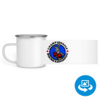 Кружка металлическая белая (круговая запечатка)