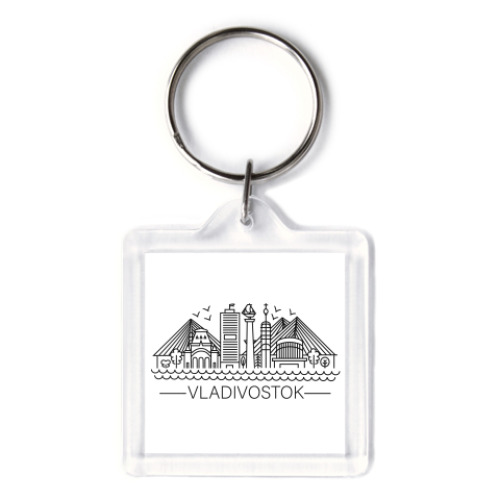 Брелок с принтом Лейн Арт Владивосток