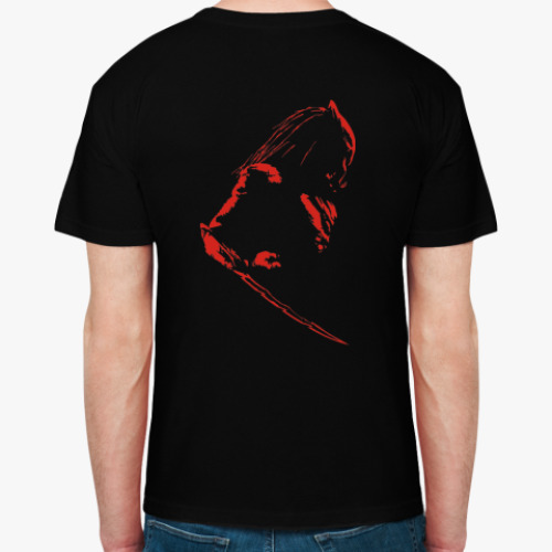 Футболка с принтом Хищник Иероглифы