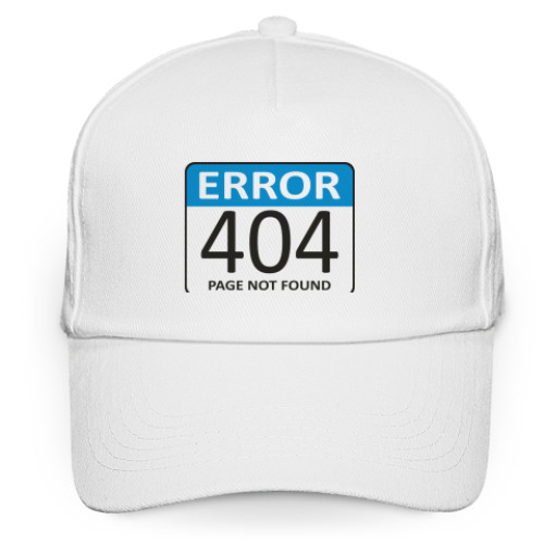 Кепка бейсболка с принтом ERROR 404. Page not found