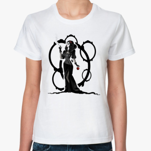 Классическая футболка с принтом Белоснежка