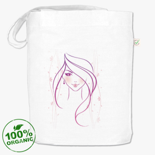 Сумка шоппер с принтом девушка