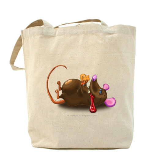 Сумка шоппер с принтом  Мышонок