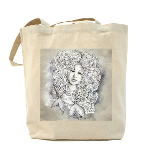 Сумка шоппер с принтом 'РЫБЫ'