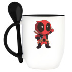 Кружка с ложкой Deadpool