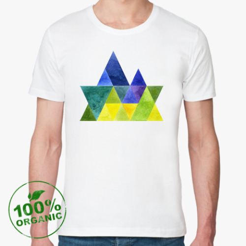 Футболка из органик-хлопка с принтом Весна в горах