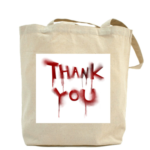 Сумка шоппер с принтом Спасибо за покупку
