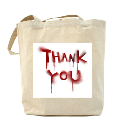 Сумка шоппер с принтом Спасибо за покупку