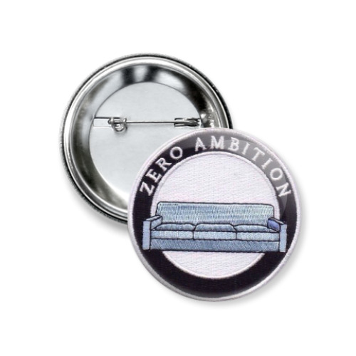 Значок 37мм с принтом zero ambition