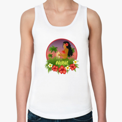 Женская майка с принтом   Aloha