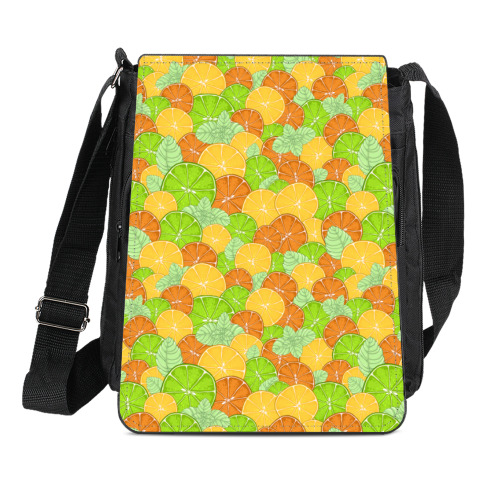 Сумка-планшет с принтом Цитрусы и мята