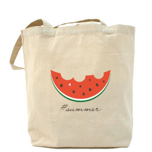 Сумка шоппер с принтом Арбуз