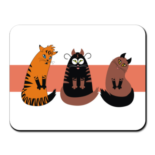 Коврик для мыши с принтом Хогвартские коты