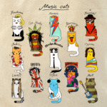 Котики-звёзды рок и поп-музыки